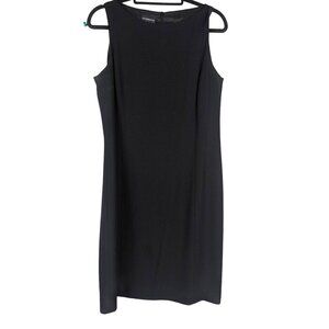 Liz Claiborne Black Office Career Dress Sleeveless LBD Size 10